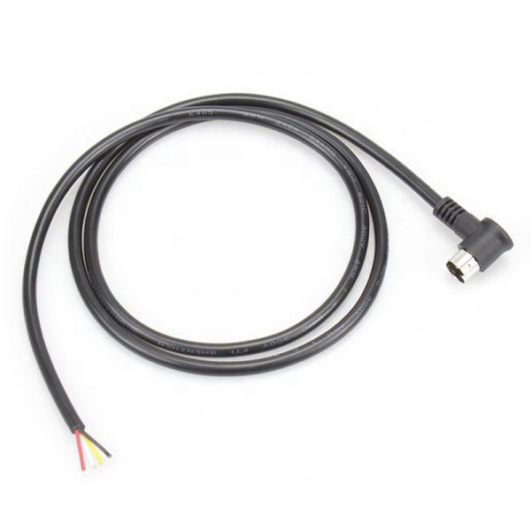Right Angle 4 Pin Mini Din Power Open Cable