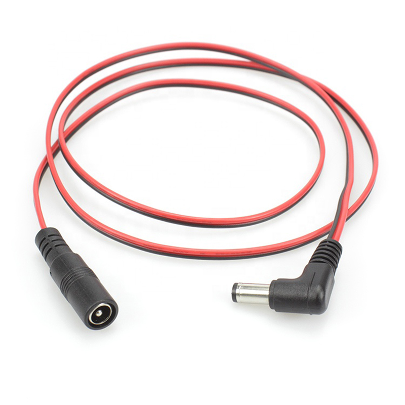 Pravoúhlý tvar L 5,5 mm x 2,1 mm DC napájecí kabel