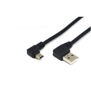 USB de ángulo recto 2.0 A al ángulo recto 5 Pin Mini B Cable