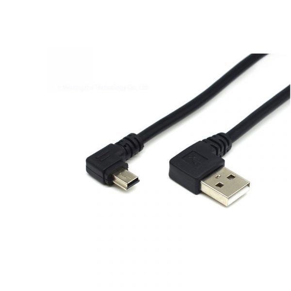 Правый угол USB 2.0 А до прямого угла 5 Контактный мини-кабель B