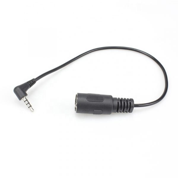 Right angle 3.5mm TRRS to 5 Pin Din Female Audio Cable