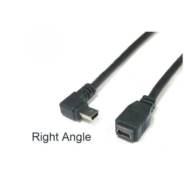 USB à angle droit 2.0 Mini B male to Female Cable
