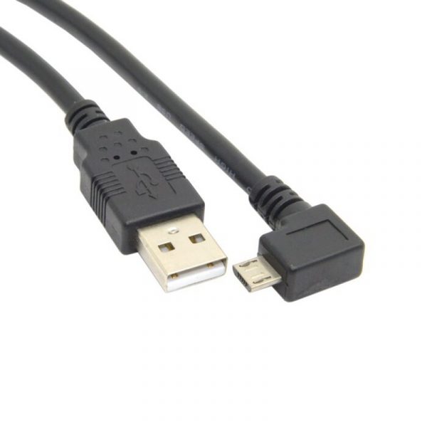 Right angled 90 degree Micro USB Male to USB 2.0 केबल