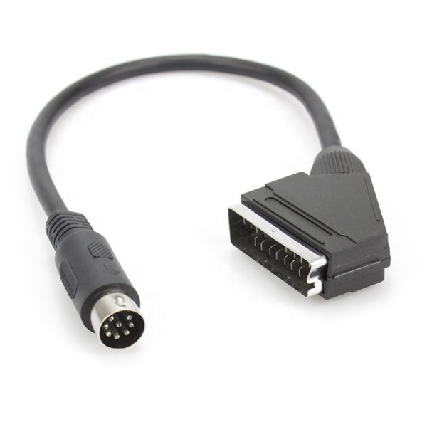 S-vido 8 Pin Din male to SCART Monitor Cable