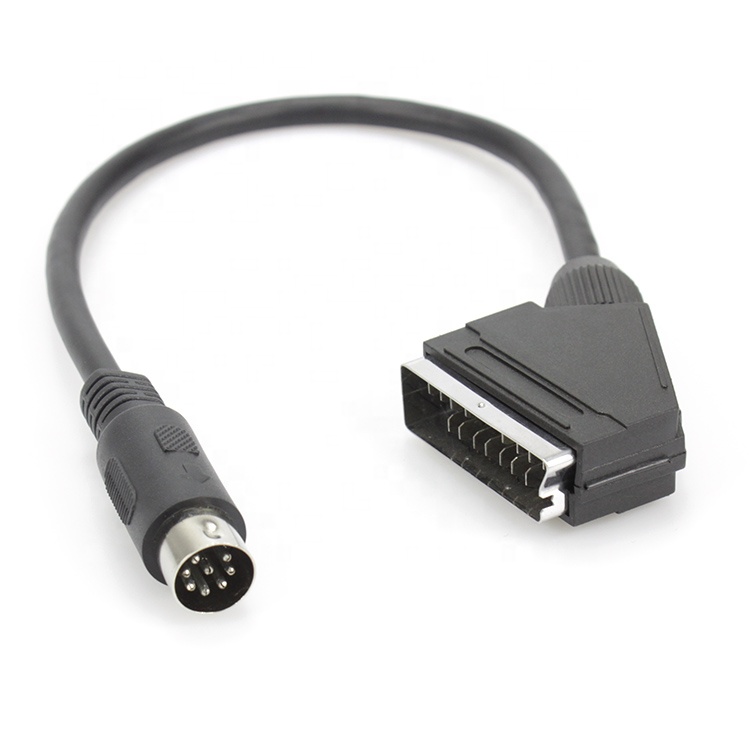 से 8 Pin Jumper Connector to Scart Displayport Cable