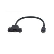 Screw Panel Mount Micro USB2.0 Extension Cable