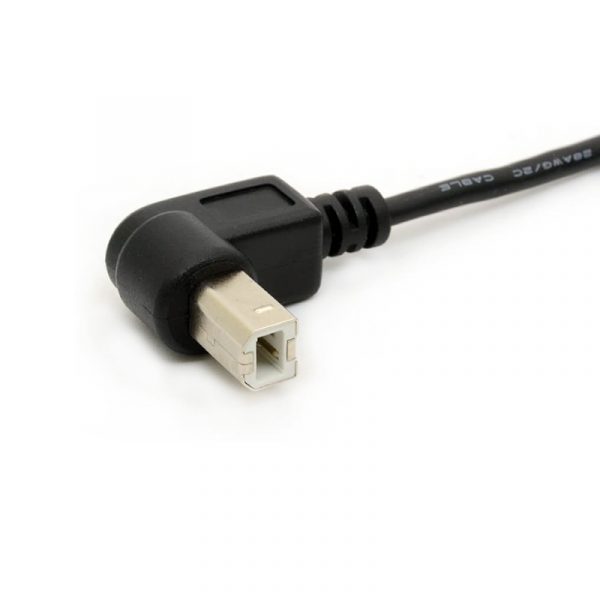 Straight USB2.0 A Male to Down Angle B Male Cable