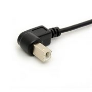 USB 2.0 En hane till 90 Degree Left Angled B Male Cable