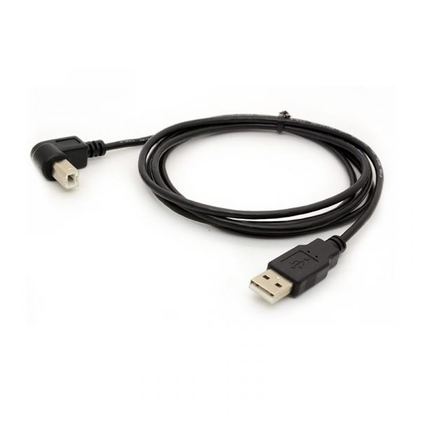 यु एस बी 2.0 A Male to B Male Down Angle 90° Cable