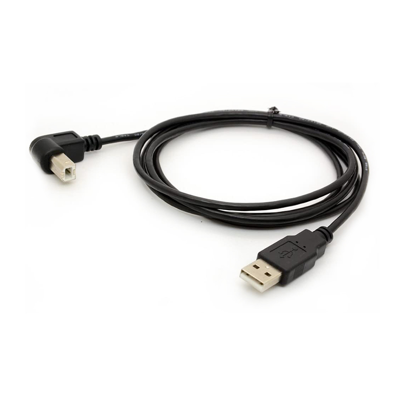 90 תואר USB 2.0 A Male to B Male Down Angle Cable