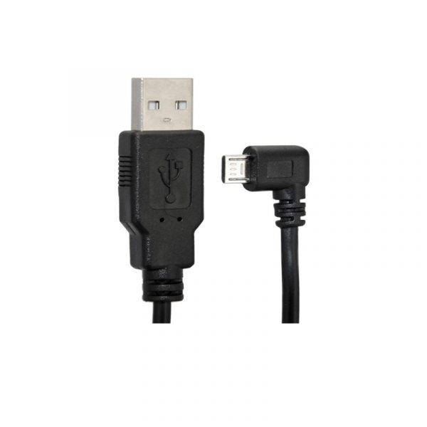 USB 2.0 Ein Stecker auf Micro 5p links abgewinkeltes Steckerkabel