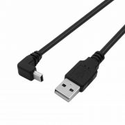 USB 2.0 A Male to Mini B Male Up Angle Bent Cable