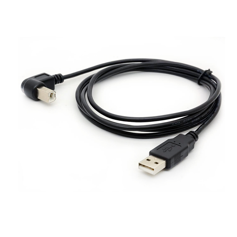 USB 2.0 A Type Male to B Type up Angled 90 Stupeň kabel