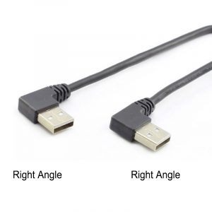 USB 2.0 à angle droit 90 Câble coudé degré AM à AM
