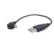 यु एस बी 2.0 A Straight Male to Micro B Up Angle Cable