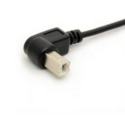 USB 2.0 نوع ذكر إلى ب اكتب بزاوية 90 كابل درجة