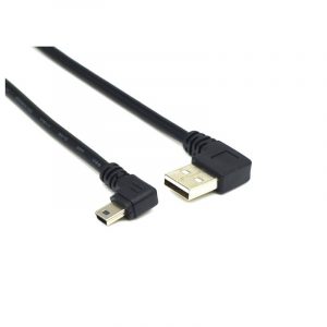 Right Angle USB 2.0 A to Right Angle 5 Pin Mini B Cable