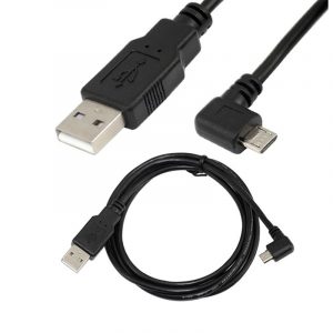 USB 2.0 A Male to Micro 5p Left Angled Male Connector Cable