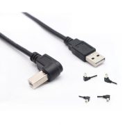 USB 2.0 Type A Male to B Right Angle Male Cable