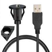 USB 2.0 male to female Car AUX Mount Flush Panel Cable