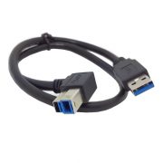 USB 3.0 A Male to 90 Degree B Male Up Angle Cable