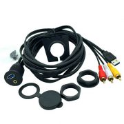 यु एस बी 3.0 Male To Female RCA 3.5mm Flush Mount Extension Cable
