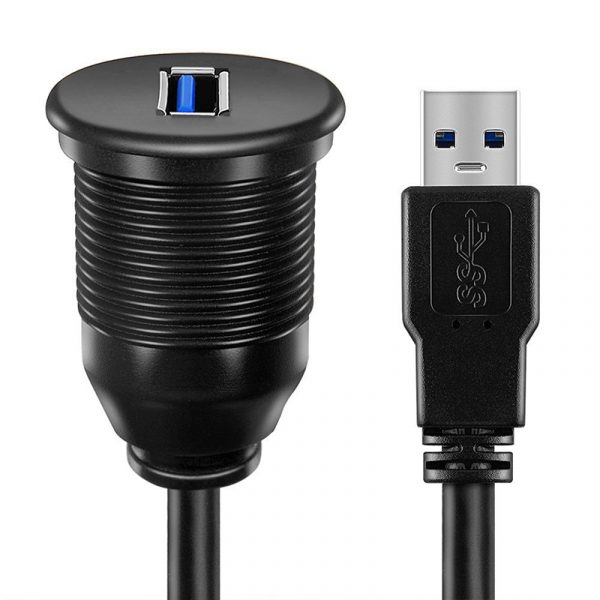 USB 3.0 Prodlužovací kabel AUX pro montáž do auta ze samce na samici