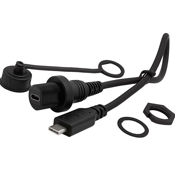 USB 3.1 Type C Male to Female AUX Car Mount Flush Cable