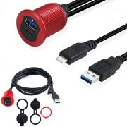 USB 3.1 Type-c USB 3.0 IP67 Waterproof Dashboard Cable