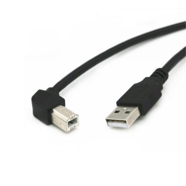 USB 2.0 A Macho para 45 Grau Ângulo Tipo B Cabo Dobrado