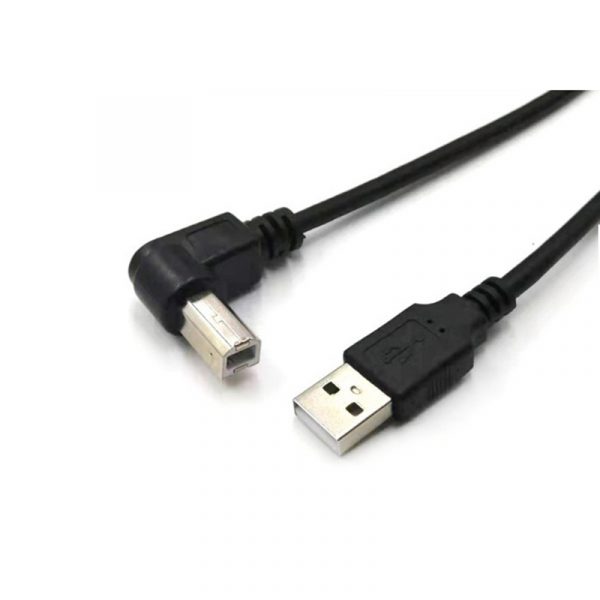 USB2.0 A Male to Right Angle 90 Degree B Male Cable