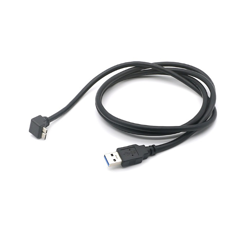 USB 3.0 A Plug to 90 Degree Micro B Plug Up Angle Cable