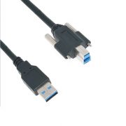 USB3.0 A male to USB3.0 B male Cable with Locking Screw
