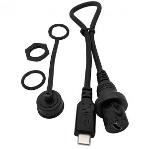 USB3.1 type c IP 67 Male to Female Panel Mount WaterProof Cable