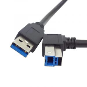 USB 3.0 Tip de la A la B 90 cot de grade Sus Cablu unghiular