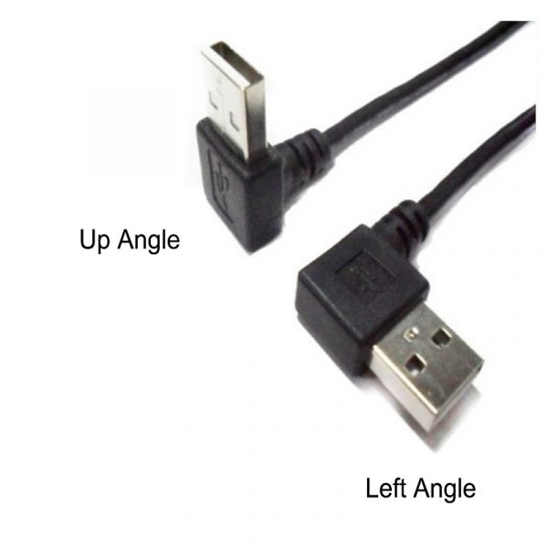 Up angle USB 2.0 AM to Left Angle AM Elbow Cable