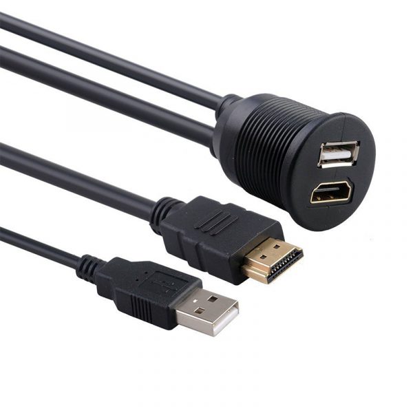 USB étanche 2.0 HDMI Extension Panel Flush Mount Cable