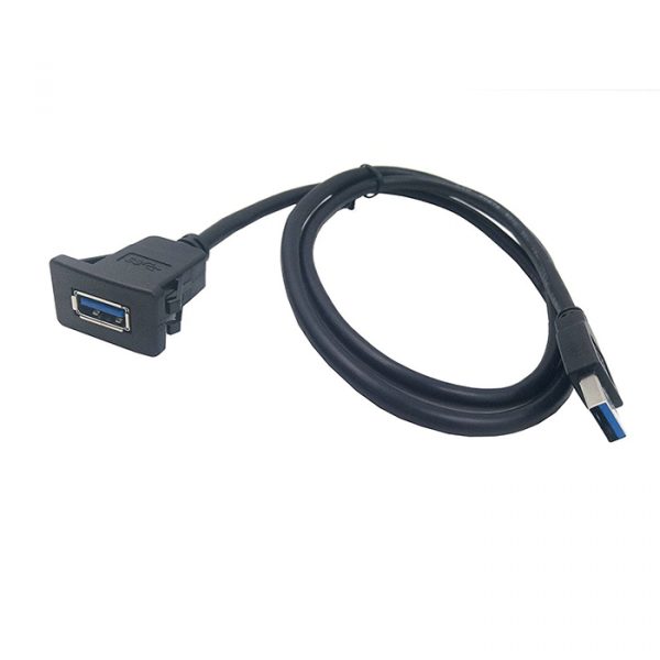 Vattentät USB 3.0 Auto Flush Mount Male to Female Cable