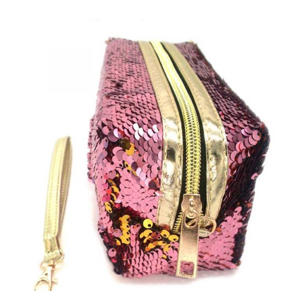 Cosmetic Changeable Color Sequin Pouch